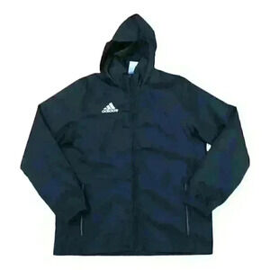 Adidas Zip Up Hooded Mesh Lined Windbreaker Running Jacket EUC